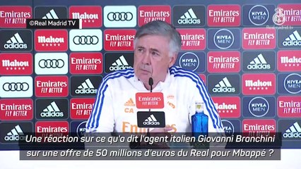 Transferts - Ancelotti sur une offre du Real Madrid pour Mbappé cet hiver : "Je préfère ne pas en parler"