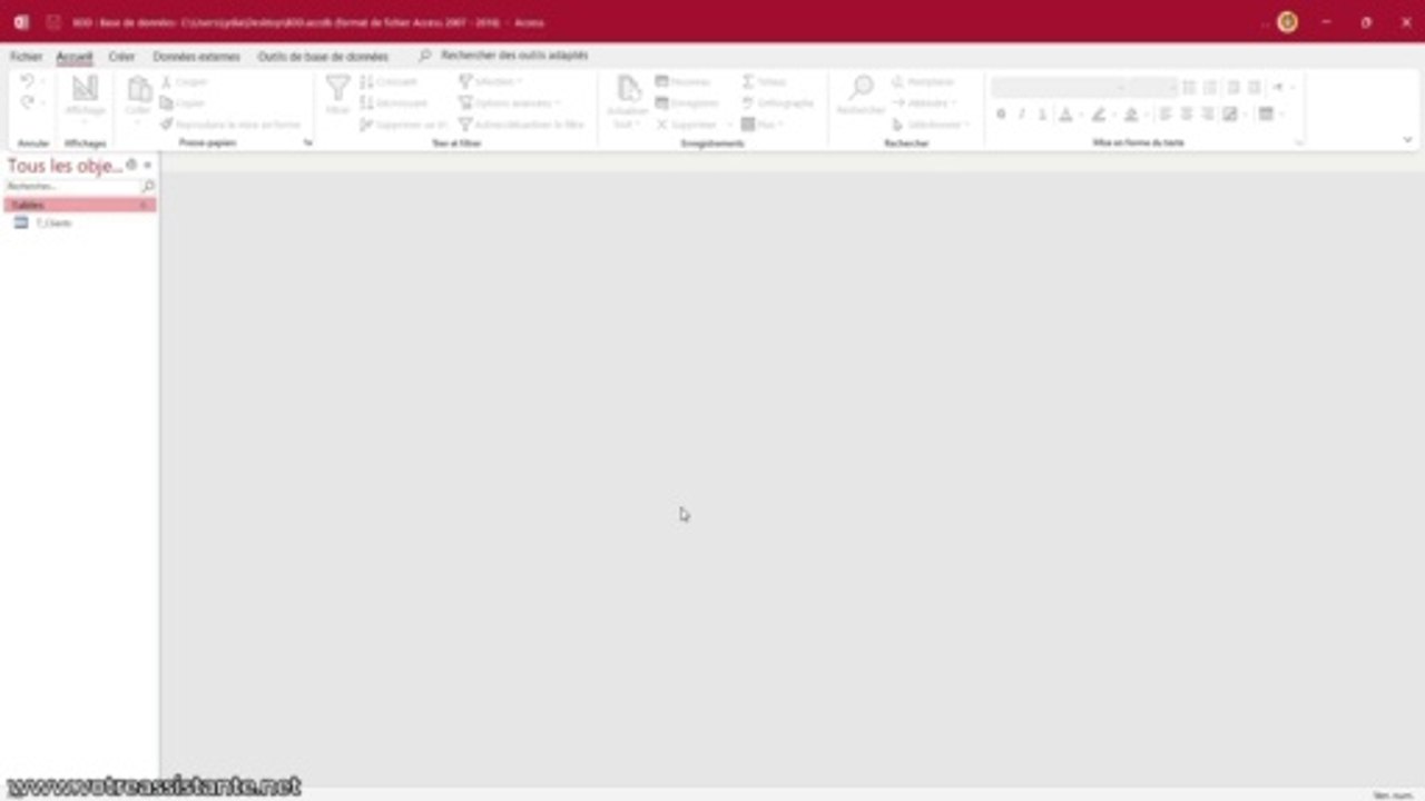 Comment créer un modèle de base de données Access ?