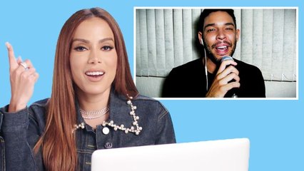 Anitta Watches Fan Covers on YouTube