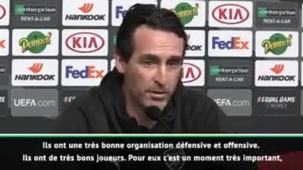 8es - Emery: "Réaliser une grande performance pour pouvoir les battre"