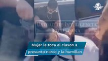 Hombres armados rapan a mujer por tocarles el claxon para que movieran su carro