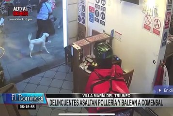 VMT: asaltan pollería y balean a comensal que se resistió a robo