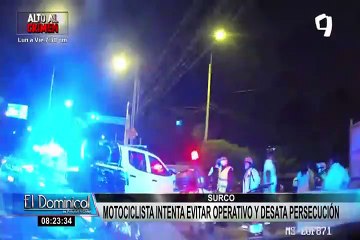 Surco: detienen a motociclista que desata persecución en su intento por evadir operativo