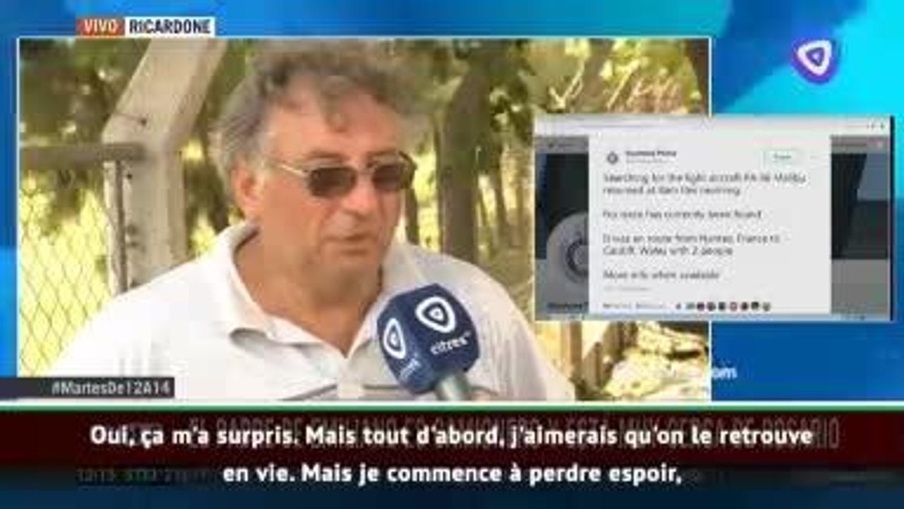 Disparition d'Emiliano Sala - Son papa témoigne : ''J'aimerais tellement qu'on le retrouve en vie''