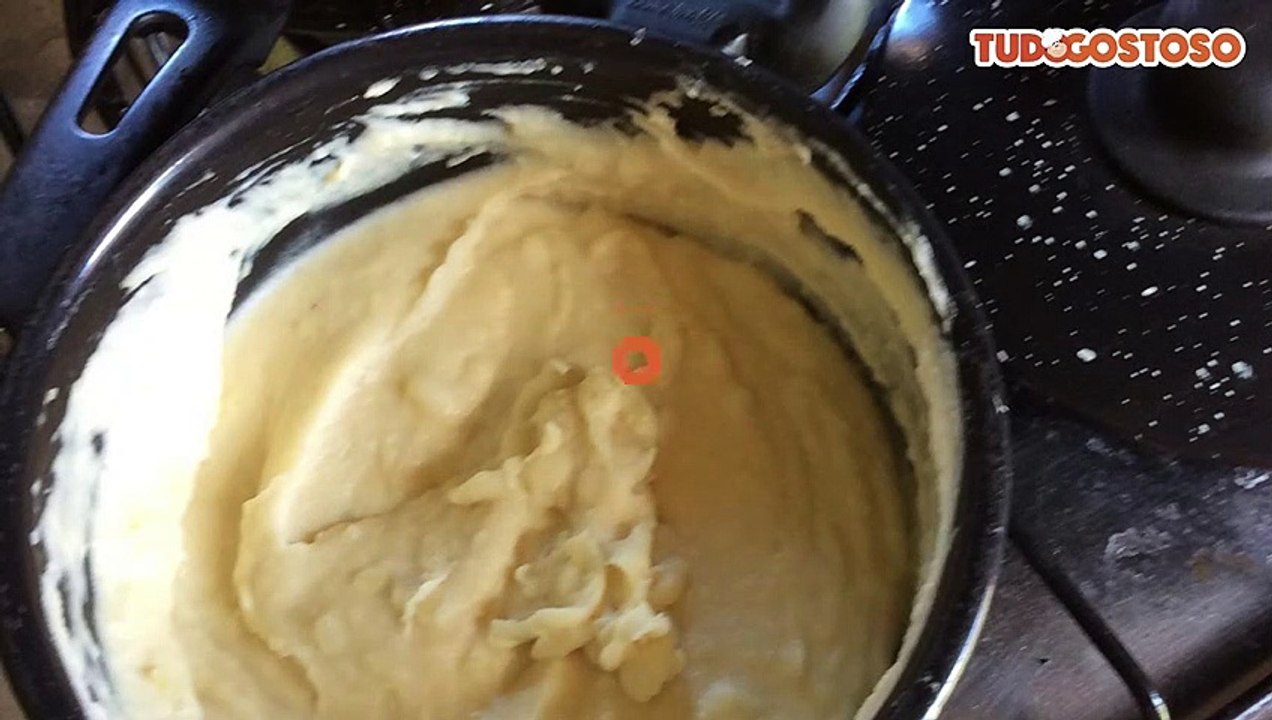 Purê de batatas com creme de leite