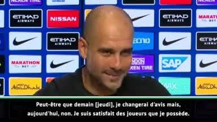 Man City - Guardiola assure qu'il n'y aura pas de recrues en janvier