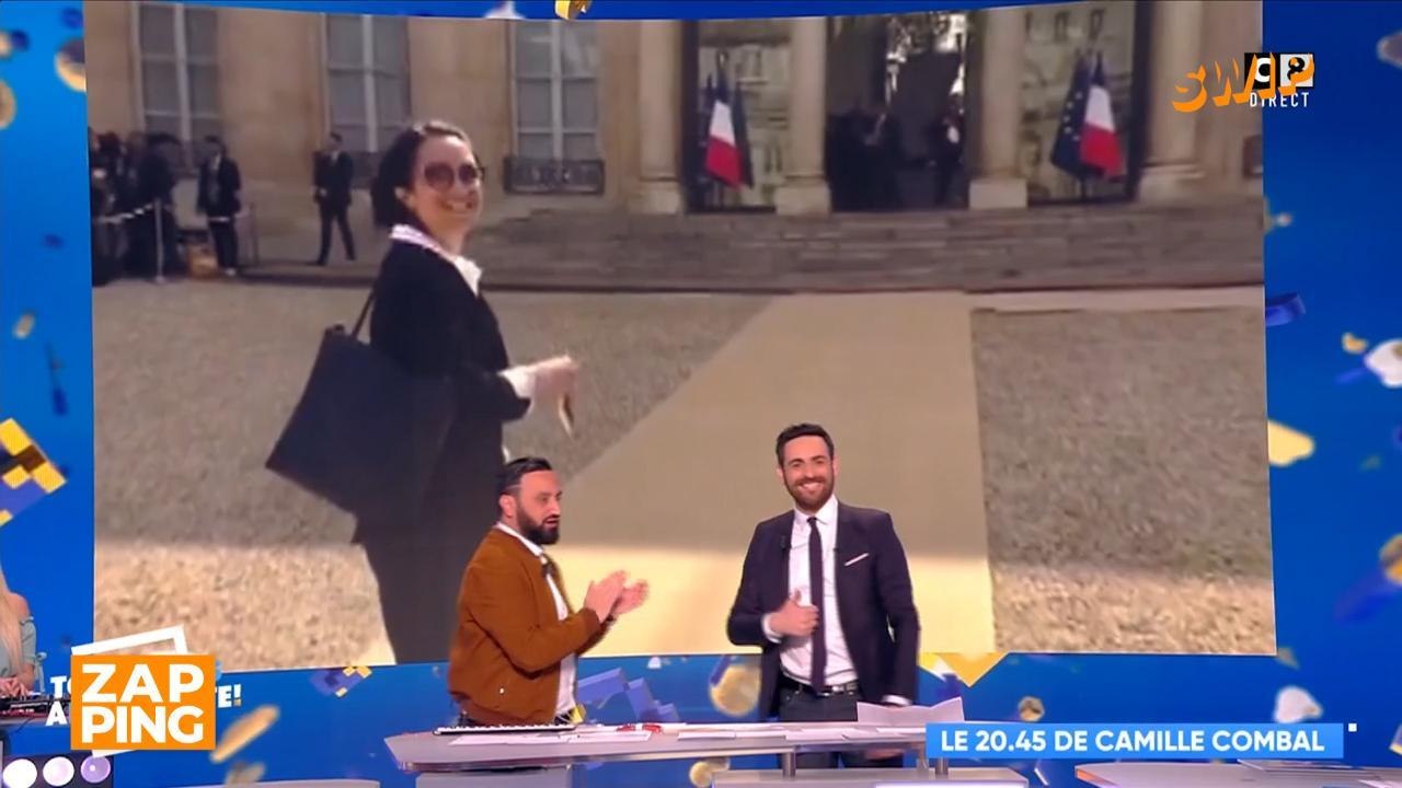"Hé Manu, tu descends ?" : Cyril Hanouna complètement fan de la vanne de cette championne olympique dans la cour de l'Élysée... Le zapping bêtisier 2018