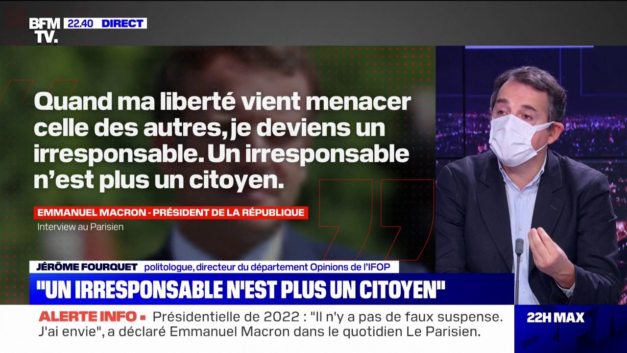 "Emmerder" les non-vaccinés: "Utiliser ces mots peut avoir comme conséquence de chauffer un peu plus à blanc une minorité de ces non-vaccinés", analyse Jérôme Fourquet