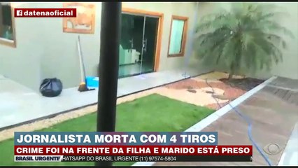 Crime foi na frente da filha e marido está preso.