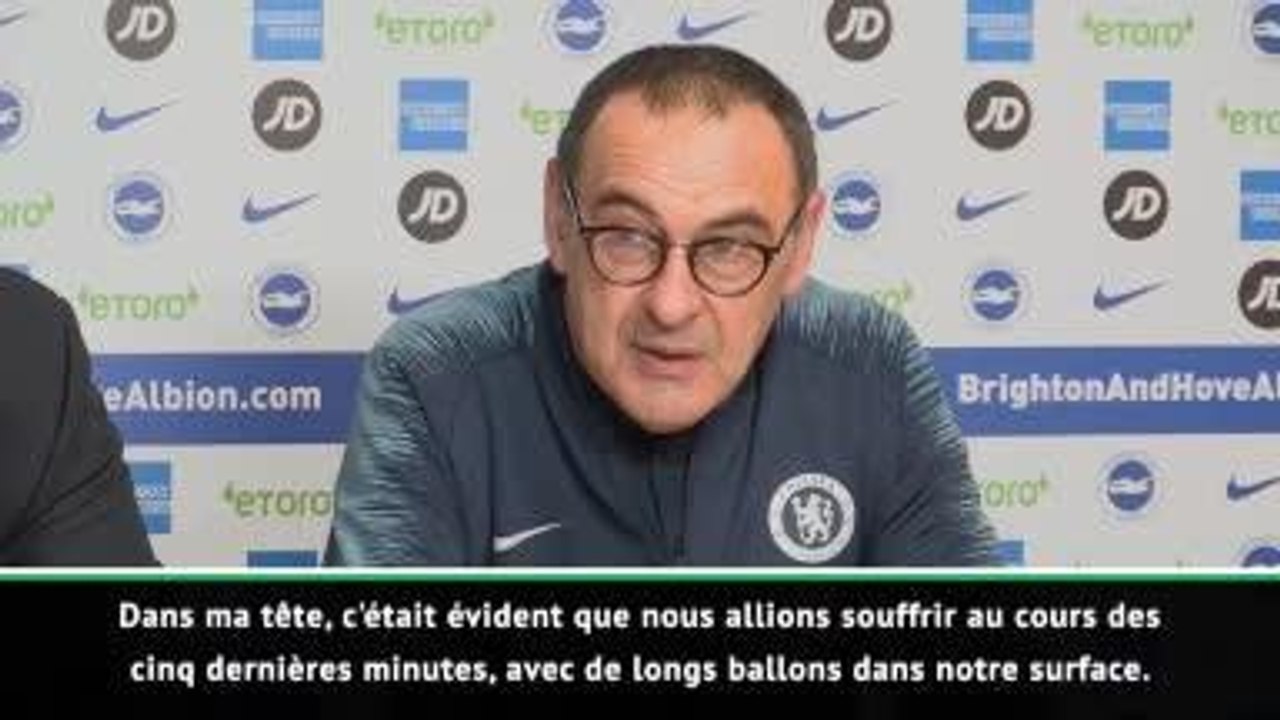 17e j. - Sarri : "Nous avons souffert dans les cinq dernières minutes"