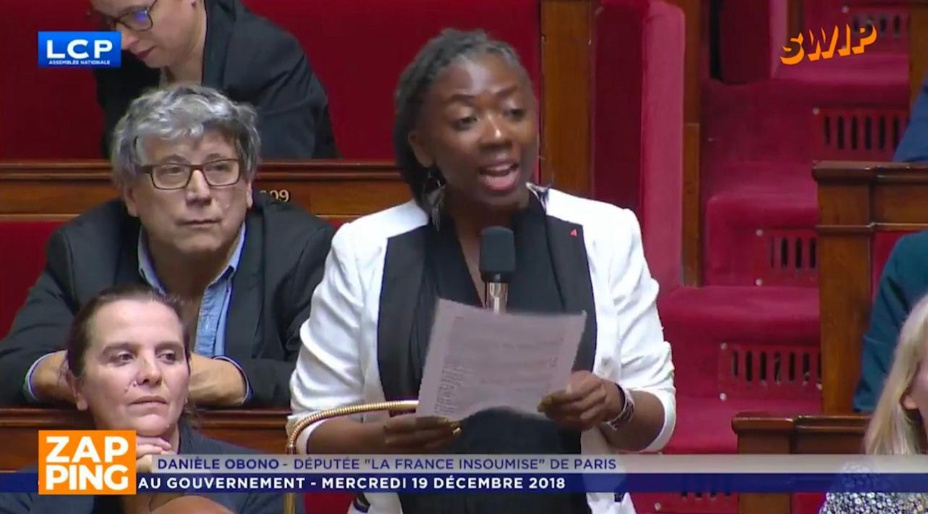 L'Insoumise Danièle Obono relève le défi lancé par Cauet en plaçant le mot "boloss" à l'assemblée nationale