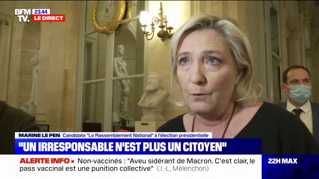Emmerder les non-vaccinés: pour Marine Le Pen, le Président veut mener une guerre à une partie des Français