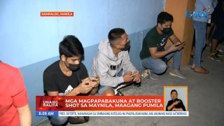 Mga magpapabakuna at booster shot sa Maynila, maagang pumila | UB