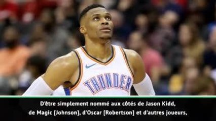 NBA - Westbrook : "Honoré et touché" d'égaler Jason Kidd