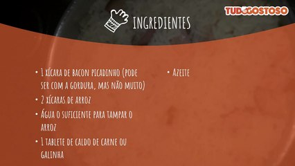 Arroz com bacon