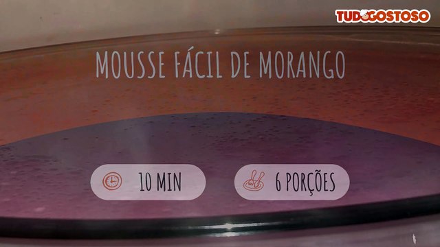 Mousse fácil de morango