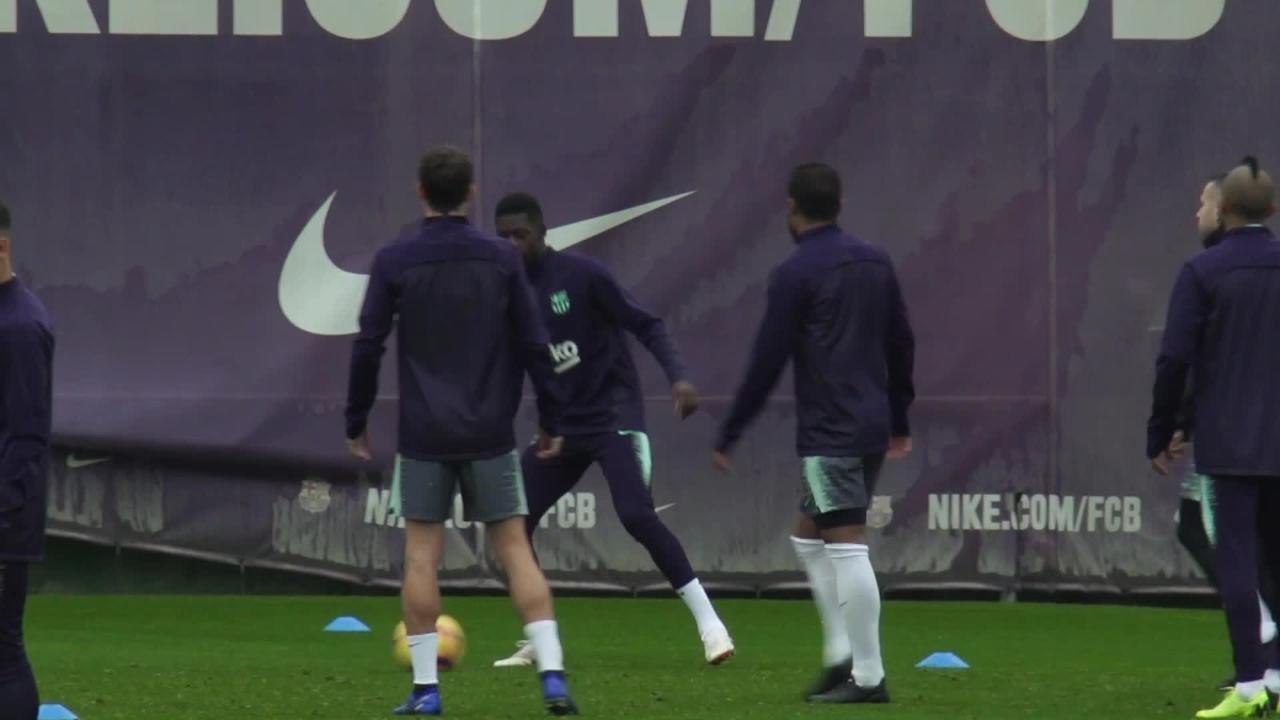 Barcelone - Dembélé tout sourire avant le Clasico