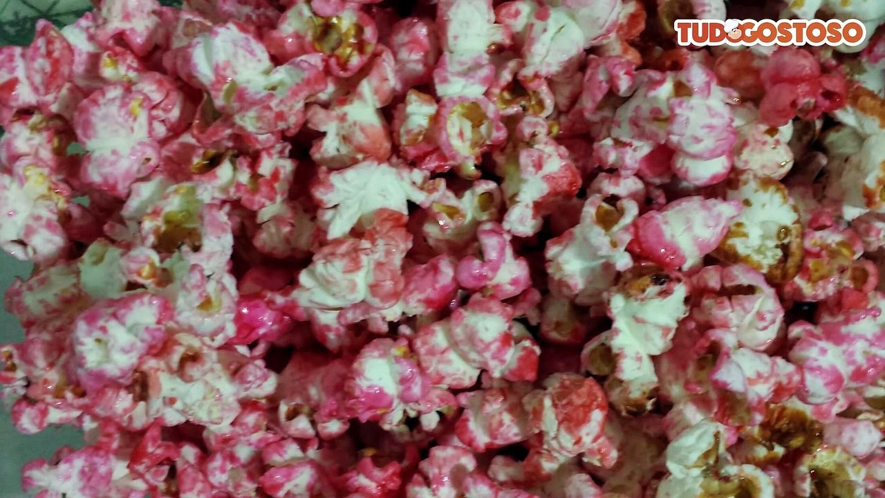 Pipoca doce vermelha