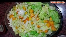 Salada de alface com manga