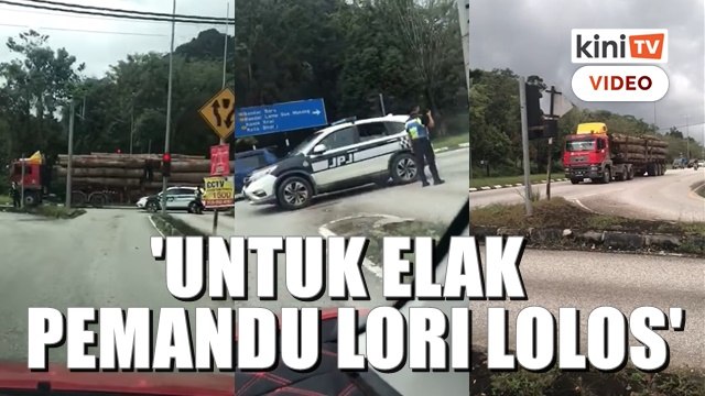 Kenderaan JPJ iring nak elak pemandu lolos, bukan 'lindungi' lori balak