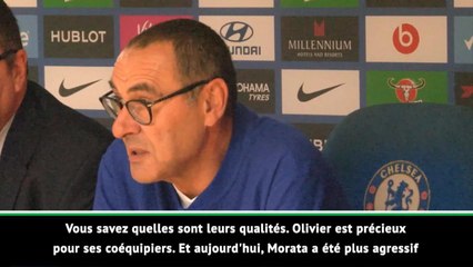 7e j. - Sarri sur la disette de Giroud : ''Tant qu'Hazard marquera des buts...''
