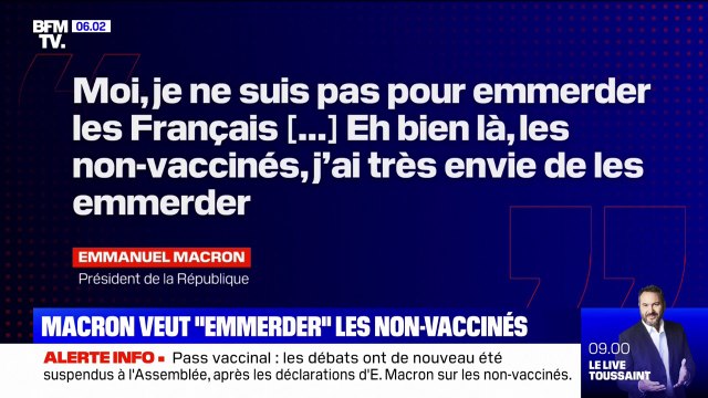 Les non-vaccinés, j'ai très envie de les emmerder : les propos d'Emmanuel Macron créent la polémique au sein de la classe politique