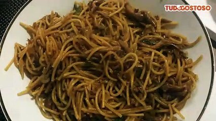 Macarrão com shimeji