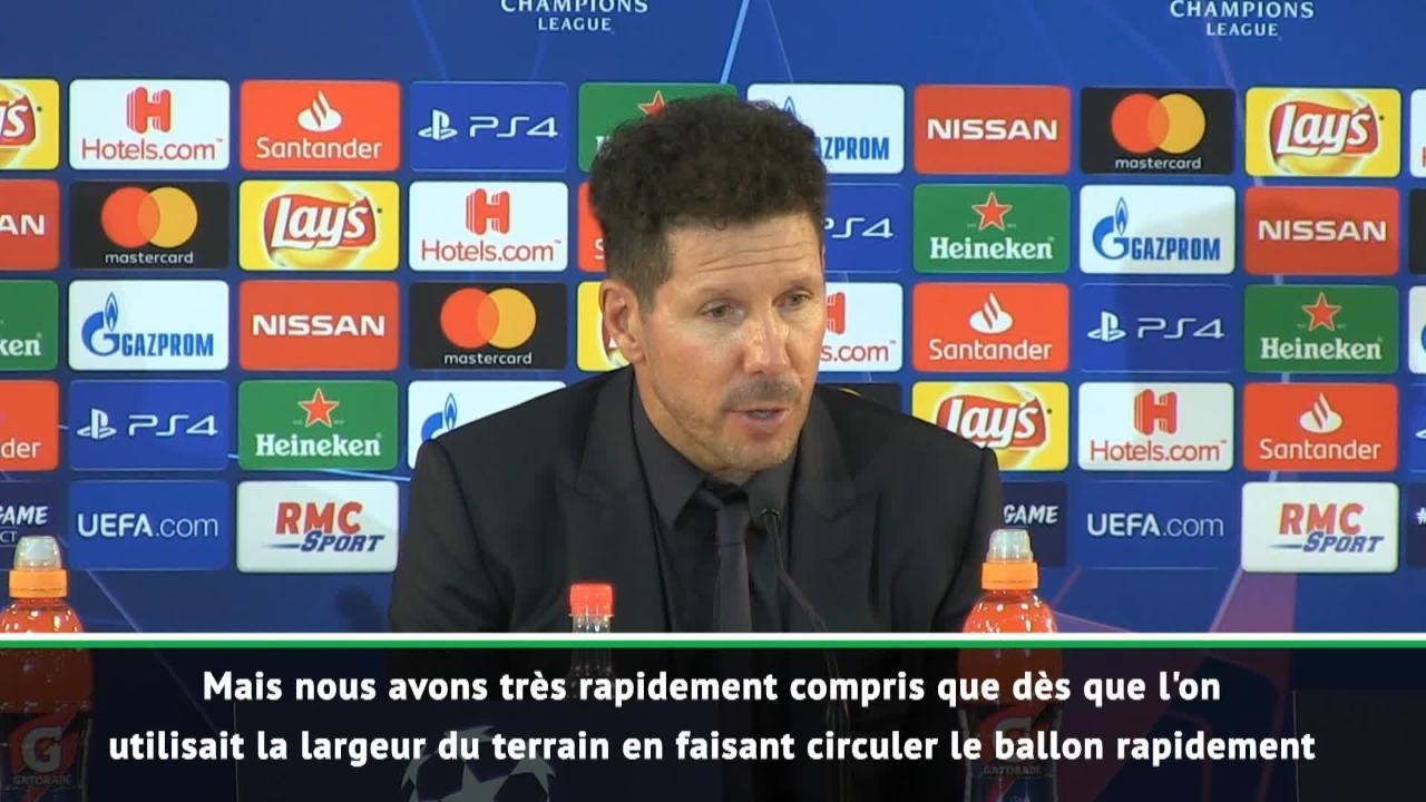 Groupe A - Simeone : "On a assez vite compris comment les mettre en danger"