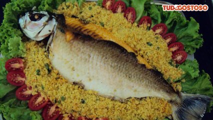 Peixe de forno recheado