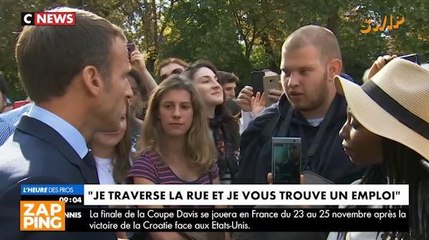 "Je traverse la rue, je vous trouve un emploi" : quand Emmanuel Macron conseille un chercheur d'emploi