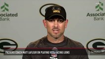 Packers Coach Matt LaFleur on Playing Vets, Facing Lions