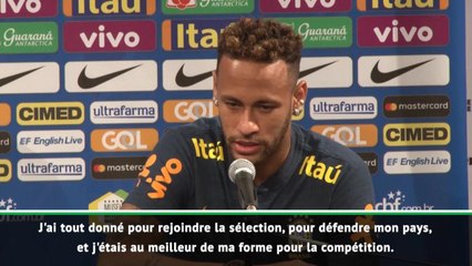 Brésil - Neymar : "Je suis parti de Russie la tête haute"