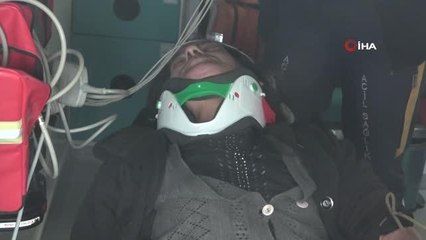 Cenazede dua okunurken kafasına beton parçası düştü