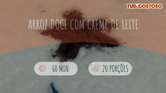 Arroz doce com creme de leite