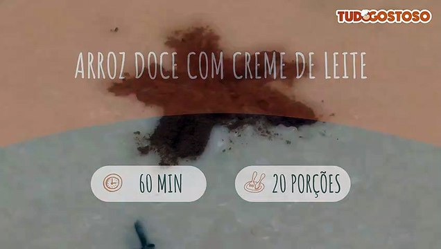 Arroz doce com creme de leite