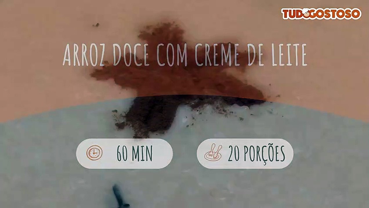 Arroz doce com creme de leite