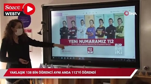 Yaklaşık 138 bin öğrenci aynı anda 112’yi öğrendi