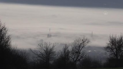 Bolu ve Düzce sis bulutu altında kaldı