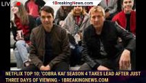 Netflix Top 10: 'Cobra Kai' Season 4 Takes Lead After Just Three Days of Viewing - 1breakingnews.com