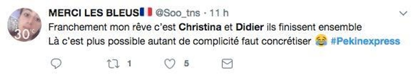 Pékin Express : les internautes militent pour que Didier et Christina se mettent en couple