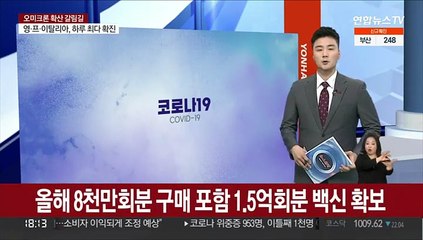 올해 8천만회분 구매 포함 1.5억회분 백신 확보
