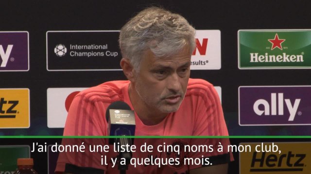 Transferts - Mourinho: J'aimerais avoir deux joueurs supplémentaires