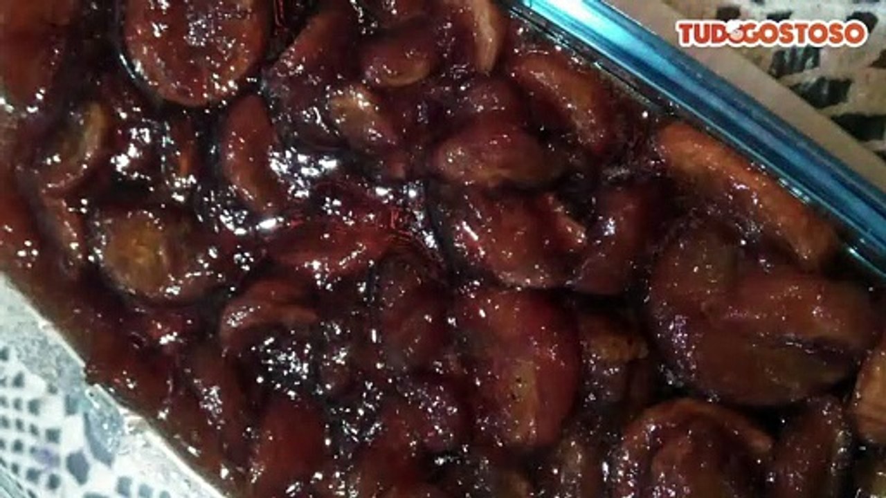 Doce de banana em calda