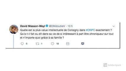 Les internautes partagés par l'arrivée de Charles Consigny dans On n'est pas couché