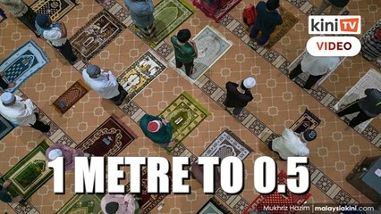 Physical distancing reduced by half for group prayers in Johor
