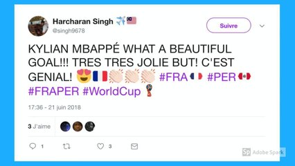 Kylian Mbappé salué par les fans français après son premier but en Coupe du Monde