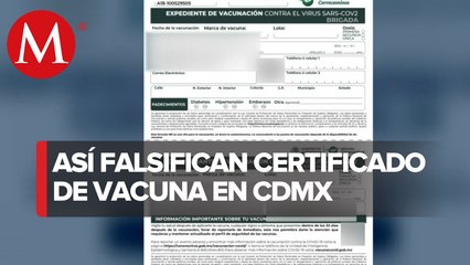 En dos horas y por 3 mil 500 pesos, certificados de vacunación falsos