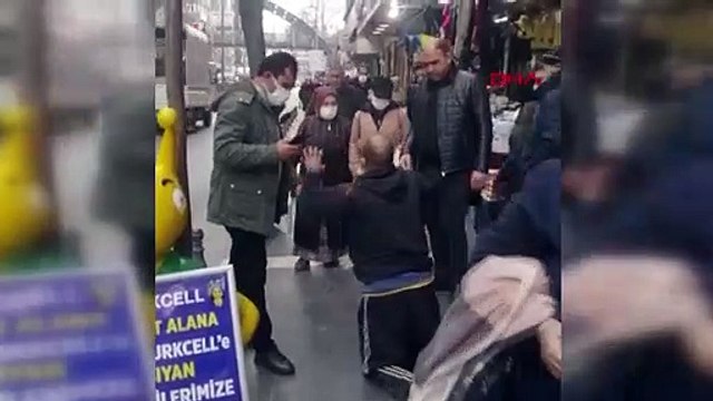 Zabıtayı gören engelli dilencinin birden ayakları tutmaya başladı