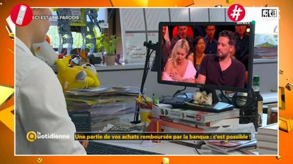 Quand Julien Courbet parodie l'accident de bretelle de Tatiana-Laurence Delarue dans C'est que de la télé !