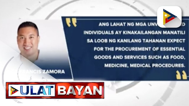 Mga hindi pa bakunado vs. COVID-19 sa San Juan, bawal lumabas kung hindi essential ang dahilan; Negative RT-PCR test result, kailangang ipakita bago makapunta sa trabaho